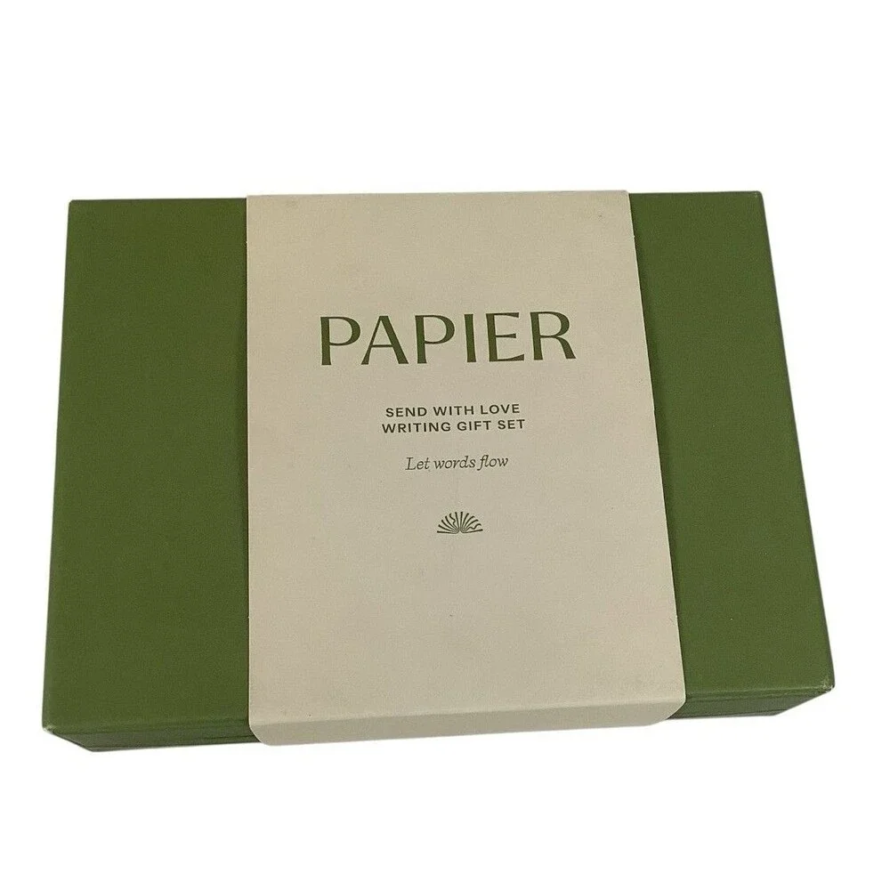 Papier Writing Notecard Set Includes Fountain Pen 16 Notecards Envelopes Seals
